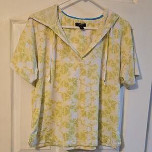Simply Vera Vera Wang Yellow Tie-Dye Hooded Pajama Set